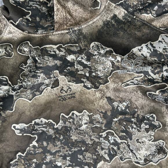 Realtree Excape Camo Gairer Large Camouflage Tech Fleece Lined Hoodie Sweatshirt - Picture 3 of 8